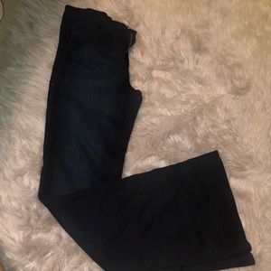 Flared dark denim jeans